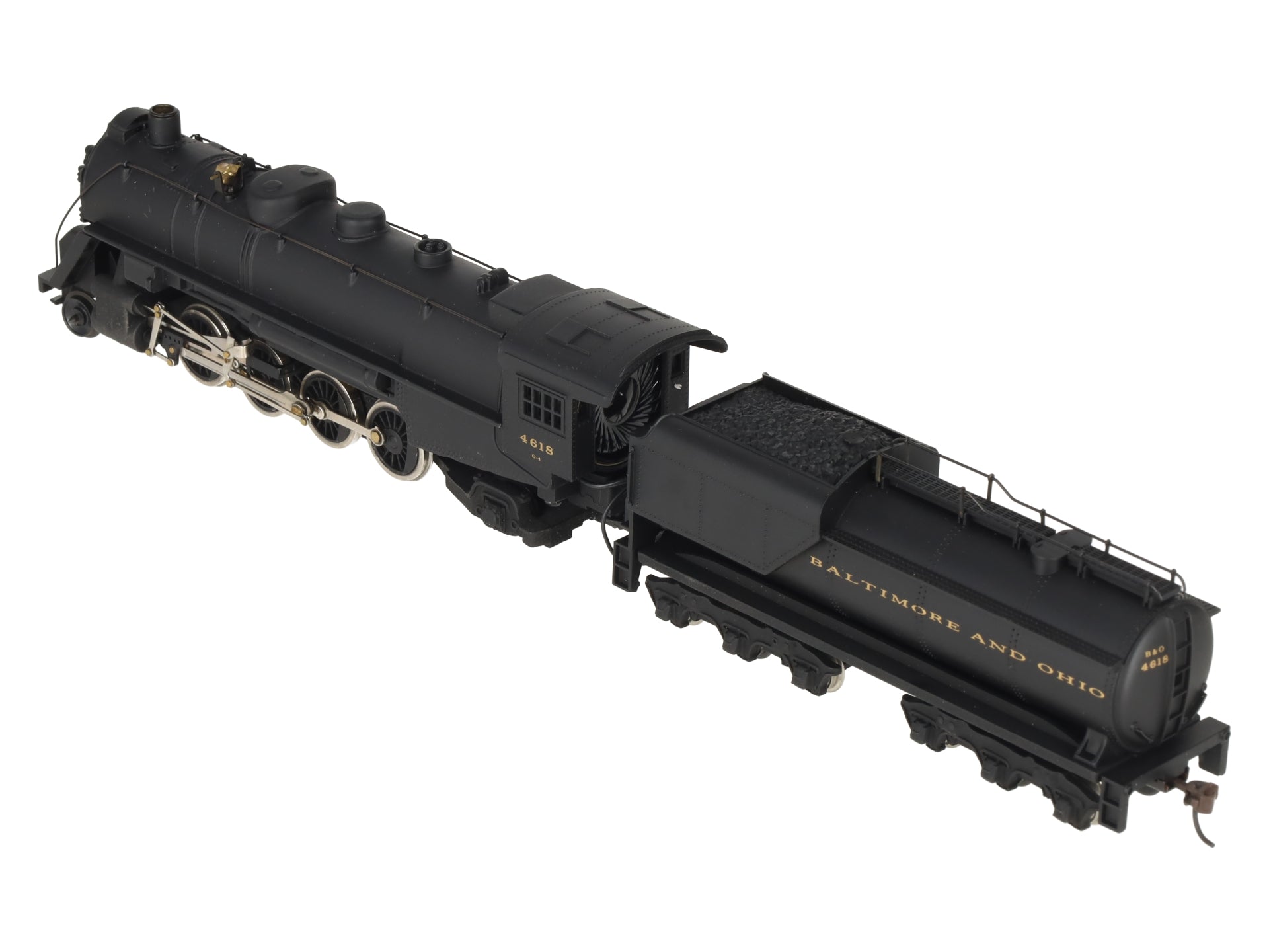 Mantua 348-025 HO Baltimore & Ohio 2-8-2 Mikado Steam Engine w/Vandy Tender#4618 EX/Box