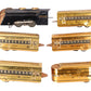 Marx O Vintage Mercury New York Central Tinplate Copper Passenger Train Set VG