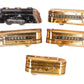 Marx O Vintage Mercury New York Central Tinplate Copper Passenger Train Set VG