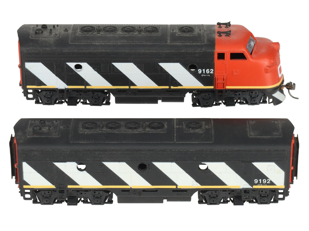 Walthers 920-40909 HO Canadian National EMD F7A-B Set Diesel Loco #9162/#9192 EX