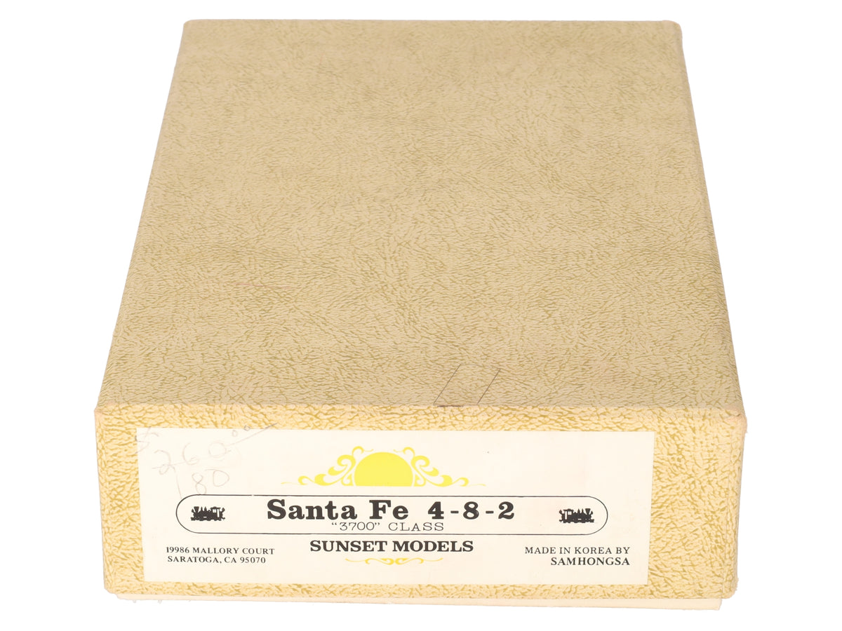 Sunset Models HO BRASS Santa Fe 3700 Class 4-8-2 Steam Loco & Tender - Painted/Box