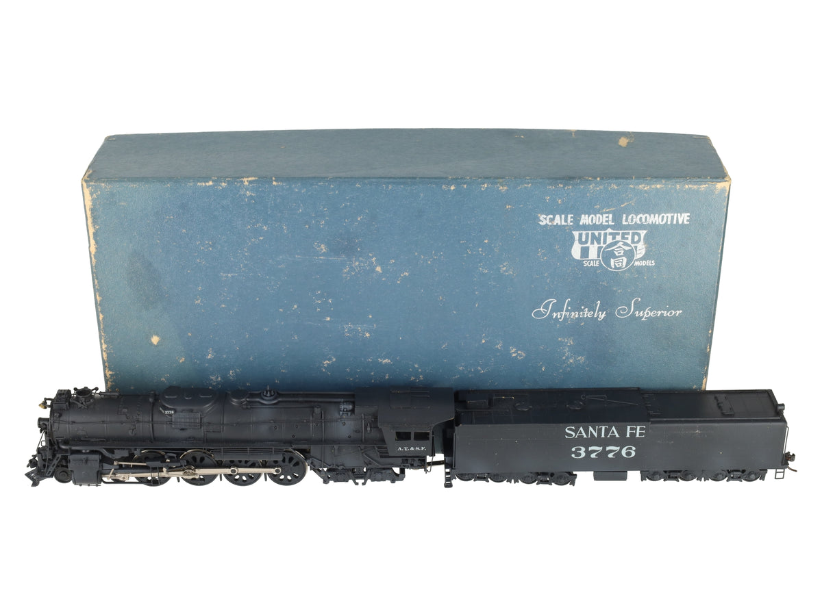 United Scale Models HO Scale BRASS ATSF 4-8-4 Steam Loco & Tender #3776/Box