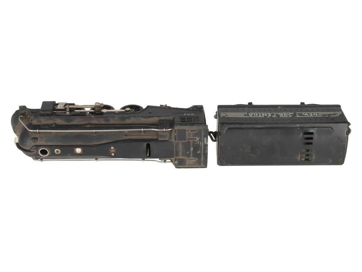 Lionel 221 Vintage O NYC Dreyfuss Black 2-6-4 Steam Locomotive & 221W VG