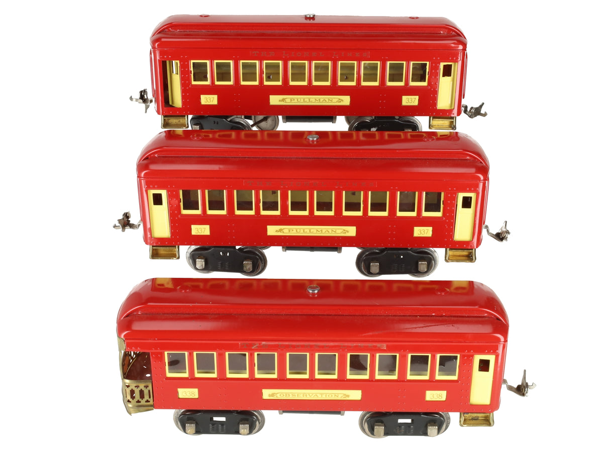 Lionel Vintage Standard Lionel Lines Pullman Passenger Cars 337, 337 & 338 [3]
