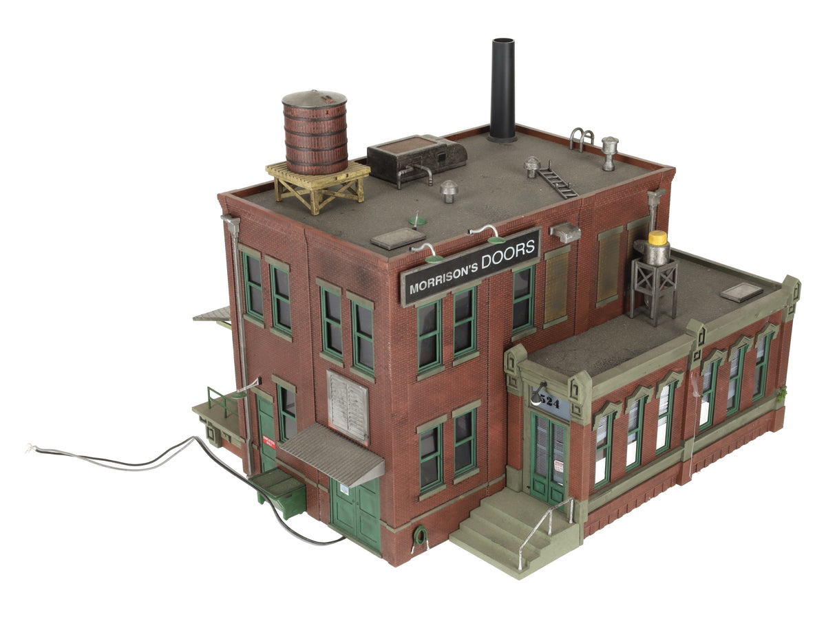 Woodland Scenics BR5848 O Scale Built-&-Ready Morrison's Door Factory Building VG