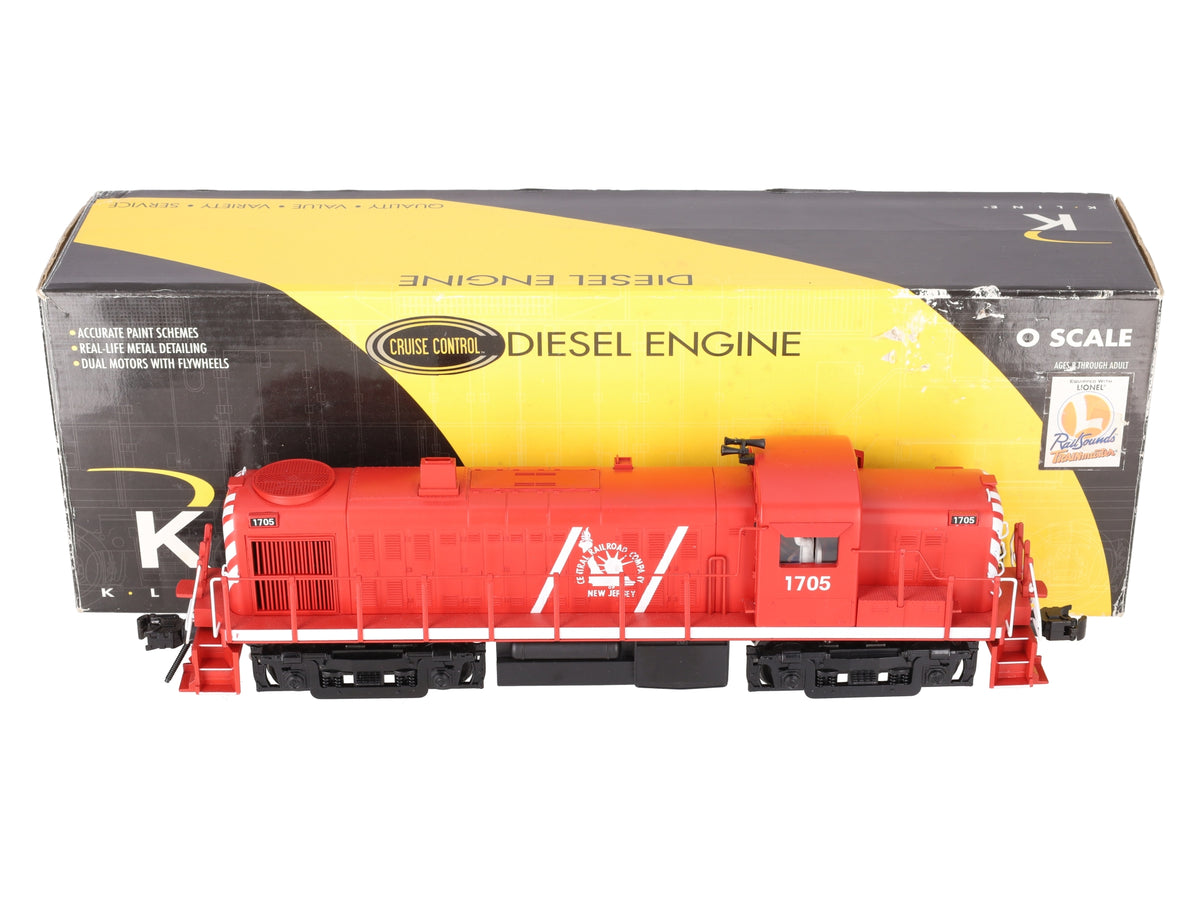 K-Line K2419-1705 O Gauge CNJ RS-3 Diesel Locomotive w/Lionel TMCC #1705 EX/Box