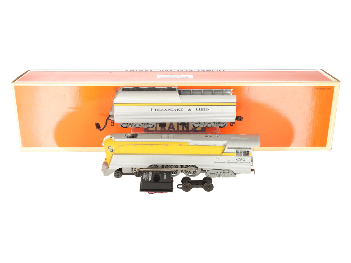 Lionel 6-18043 O Gauge C&O Streamlined Hudson Locomotive & Tender with RSII #490 EX/Box