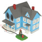 MTH 30-9139 O Gauge Operating Farm House on Fire EX