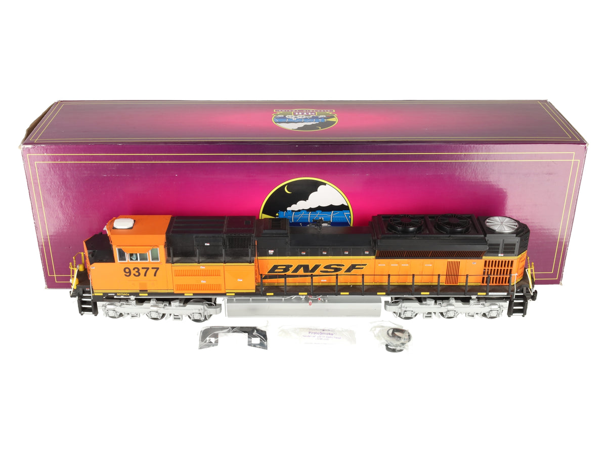 MTH 20-20426-1 O BNSF EMD SD70ACe Diesel Engine #9377 w/PS 3.0 (Hi-Rail Wheels) EX/Box