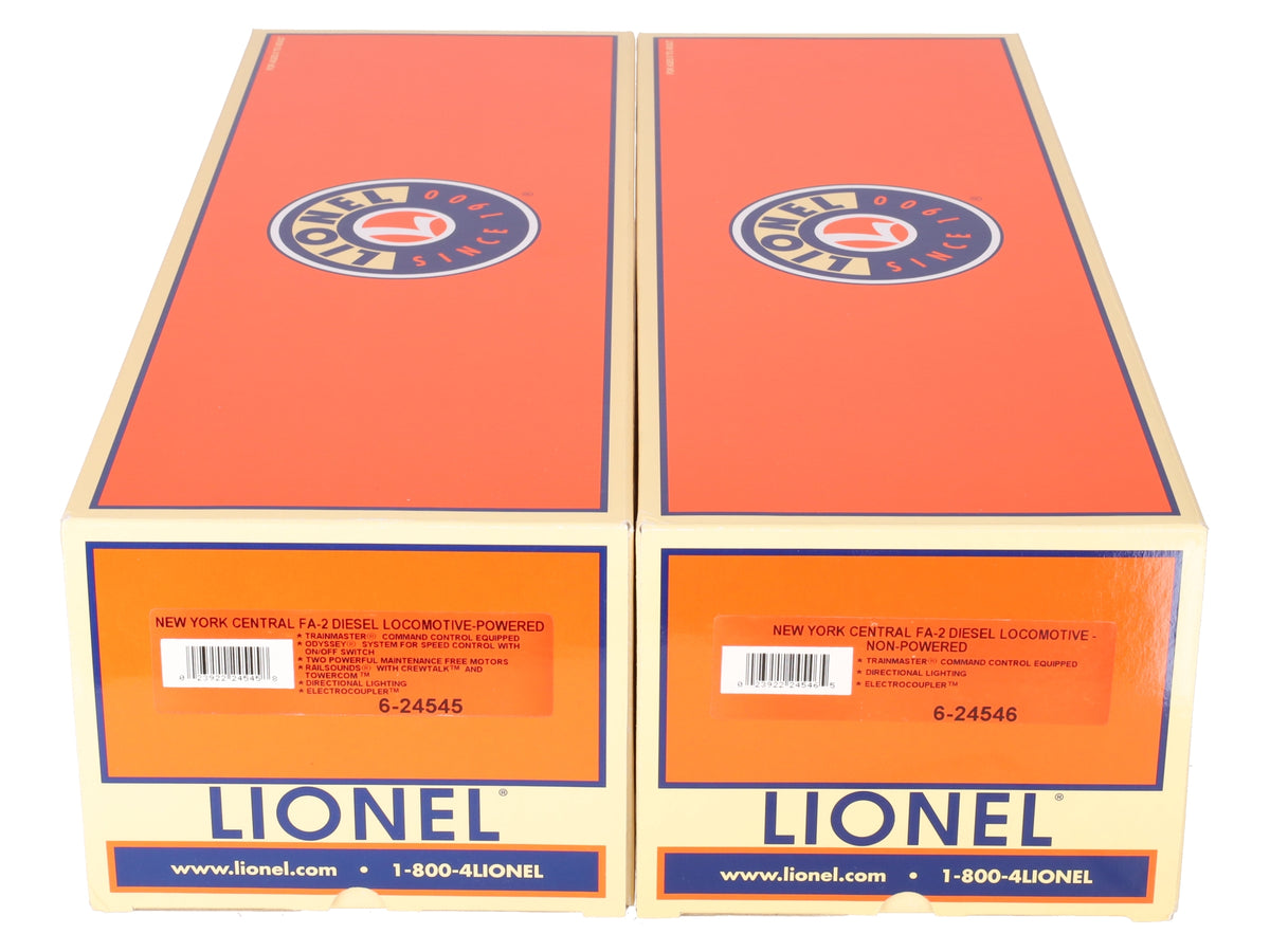 Lionel 6-24544 O NYC FA-2 AA Diesel Locomotive Set #1046/1047 EX/Box