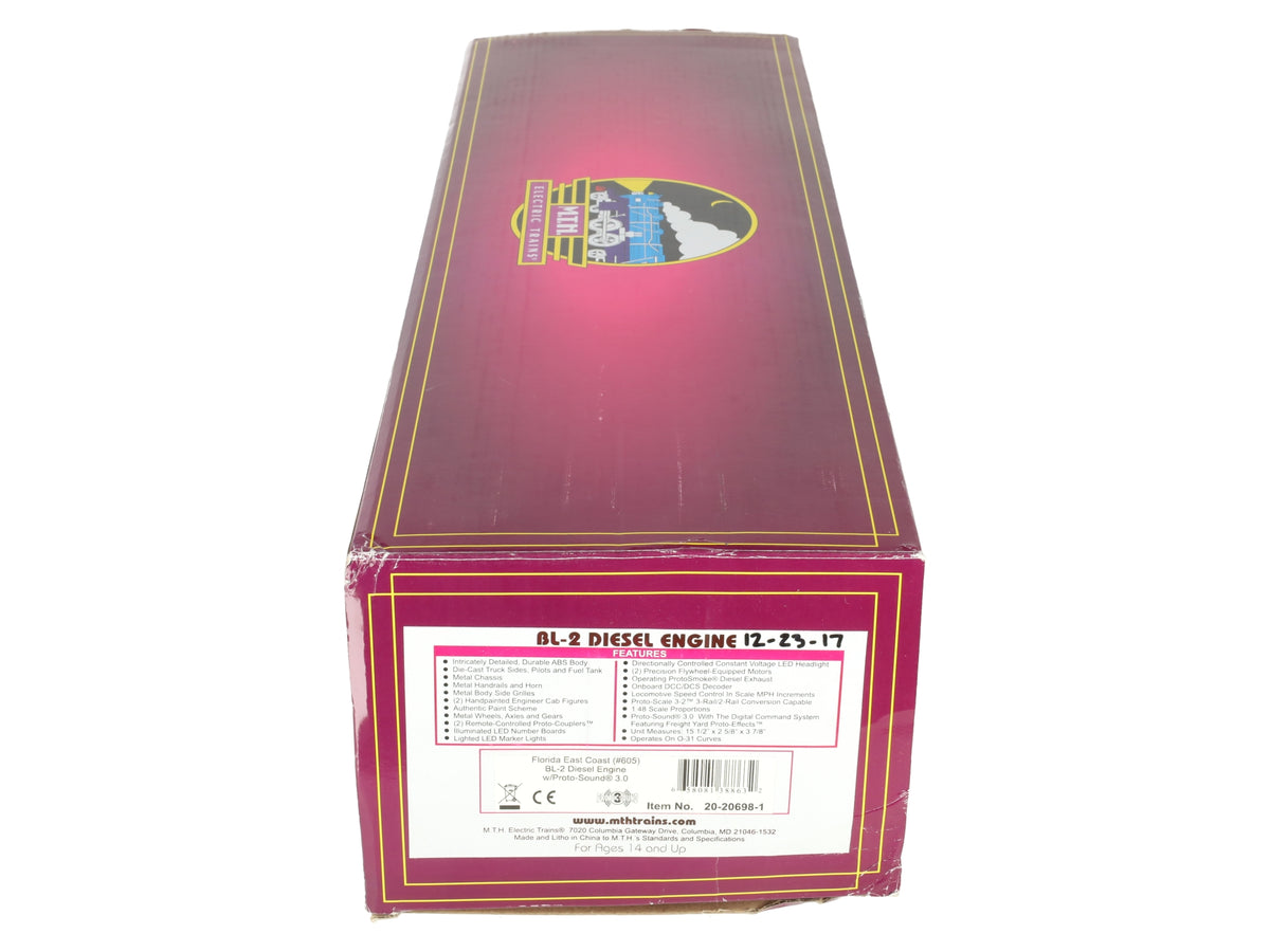 MTH 20-20698-1 O Florida East Coast BL-2 Diesel Engine #605 w/ Proto-Sound 3.0 LN/Box