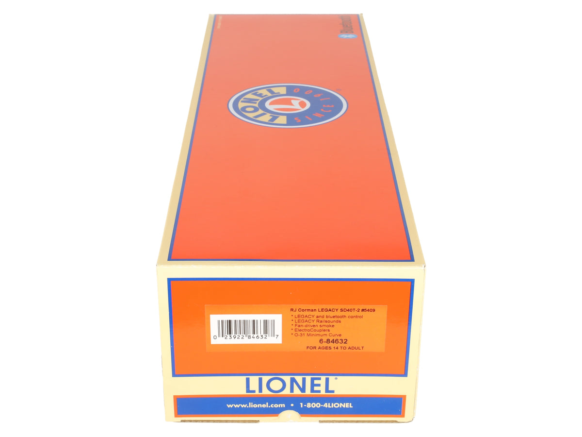 Lionel 6-84632 O RJ Cornman Legacy SD40T-2 Diesel Locomotive Bluetooth #5409 EX/Box