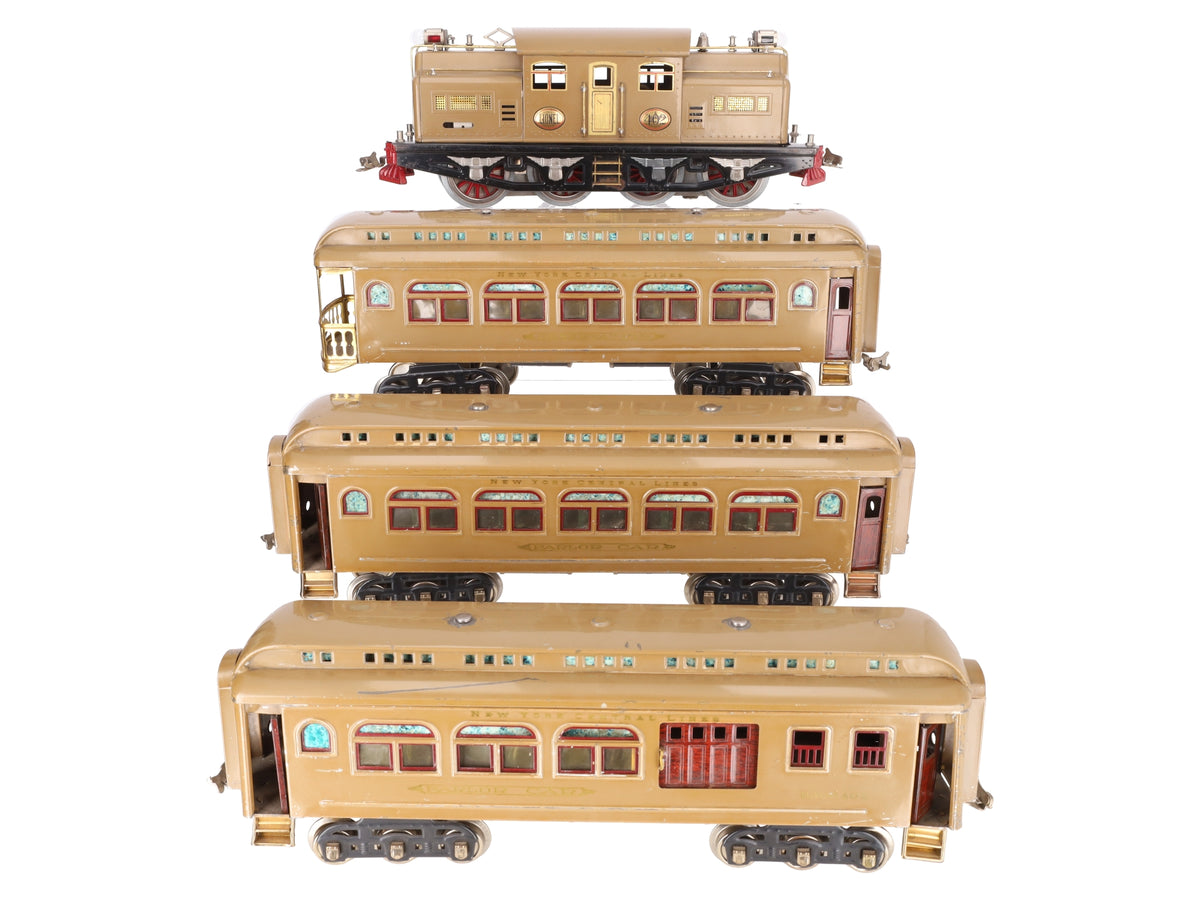 Lionel 402 Vintage Standard Gauge Prewar Tinplate Passenger Set (Repainted) VG