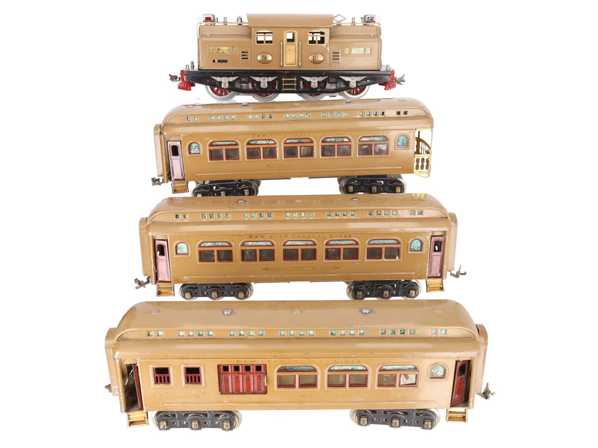 Lionel 402 Vintage Standard Gauge Prewar Tinplate Passenger Set (Repainted) VG