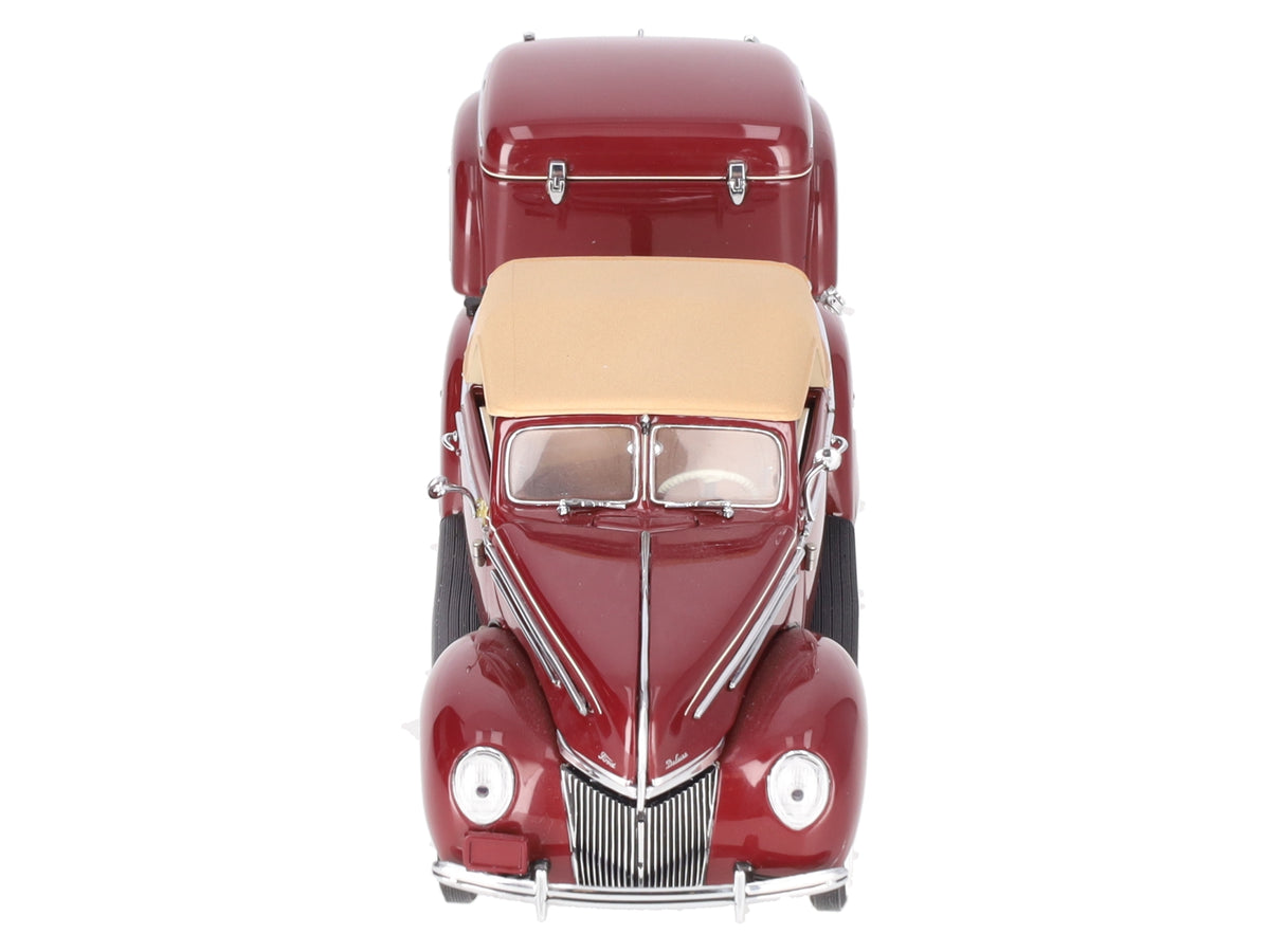 Franklin Mint 1:24 Diecast 1939 Ford Convertible With Trailer D4C EX/Box