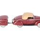 Franklin Mint 1:24 Diecast 1939 Ford Convertible With Trailer D4C EX/Box
