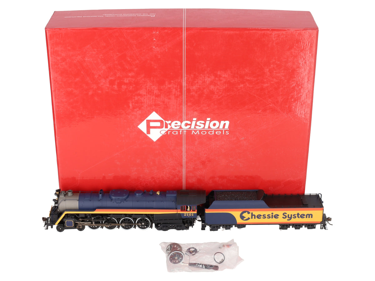Precision Craft Models 591 HO Chessie T-1 4-8-4 Loco w/ Tender #2101 w/ Sound