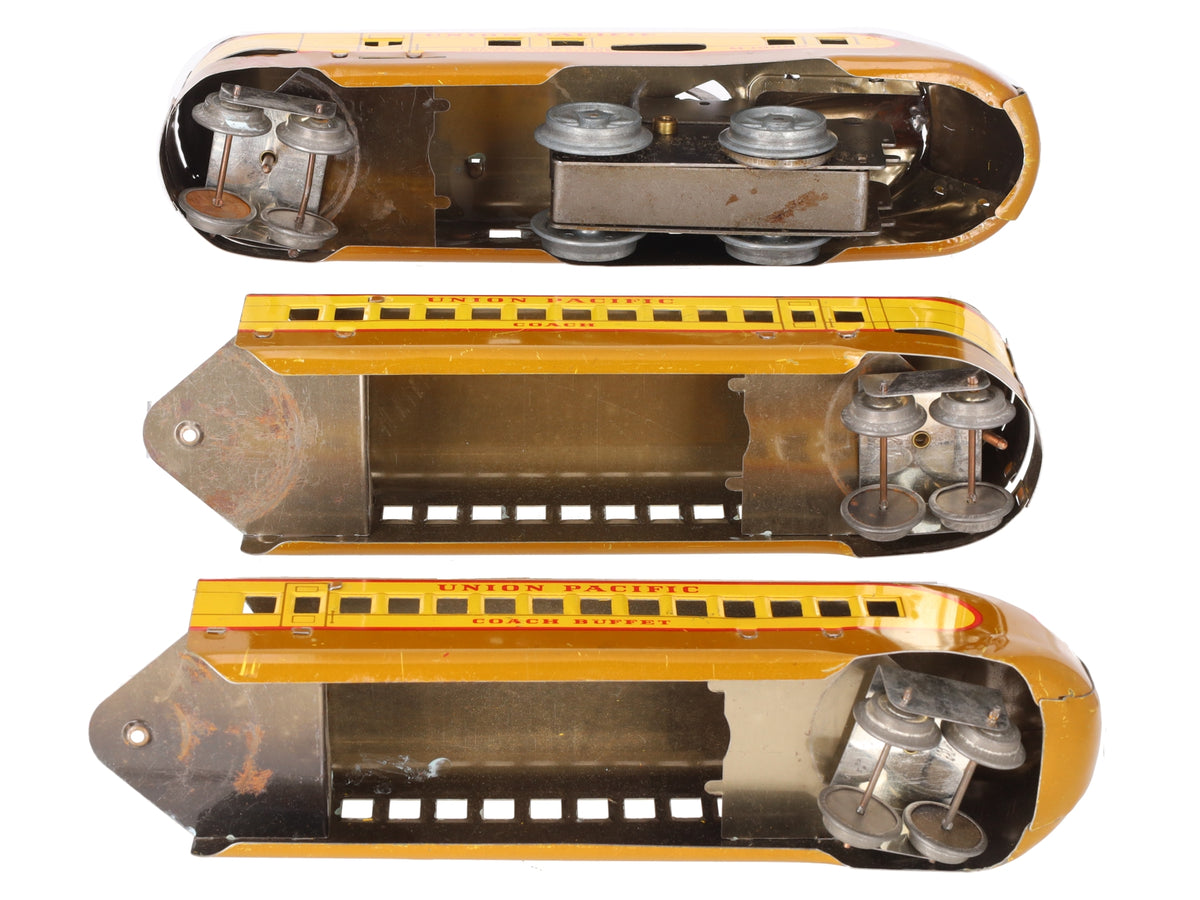 Marx M10000 Vintage O Union Pacific Multi Piece Streamline 3-Car Set/Box