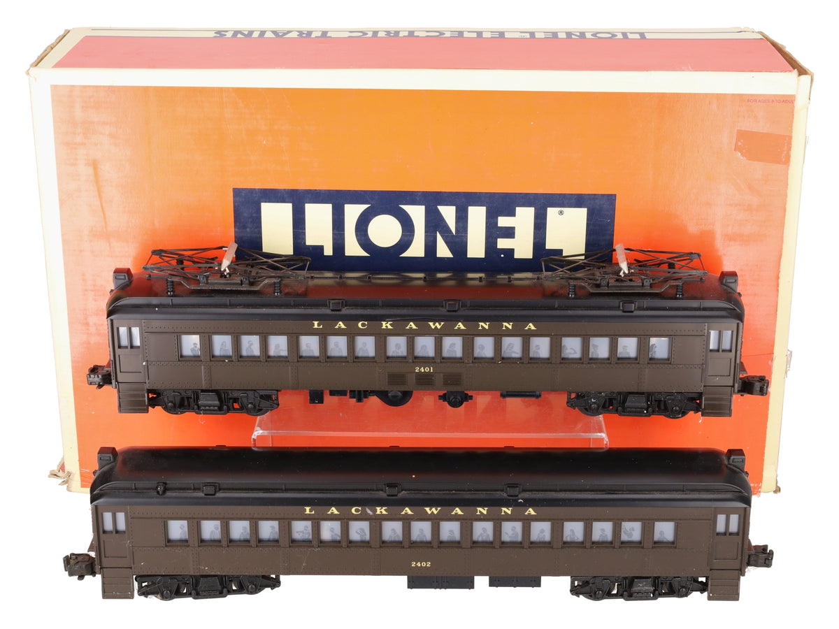 Lionel 6-18304 O Gauge Lackawanna Multiple-Unit Powered Commuter Cars Set EX/Box