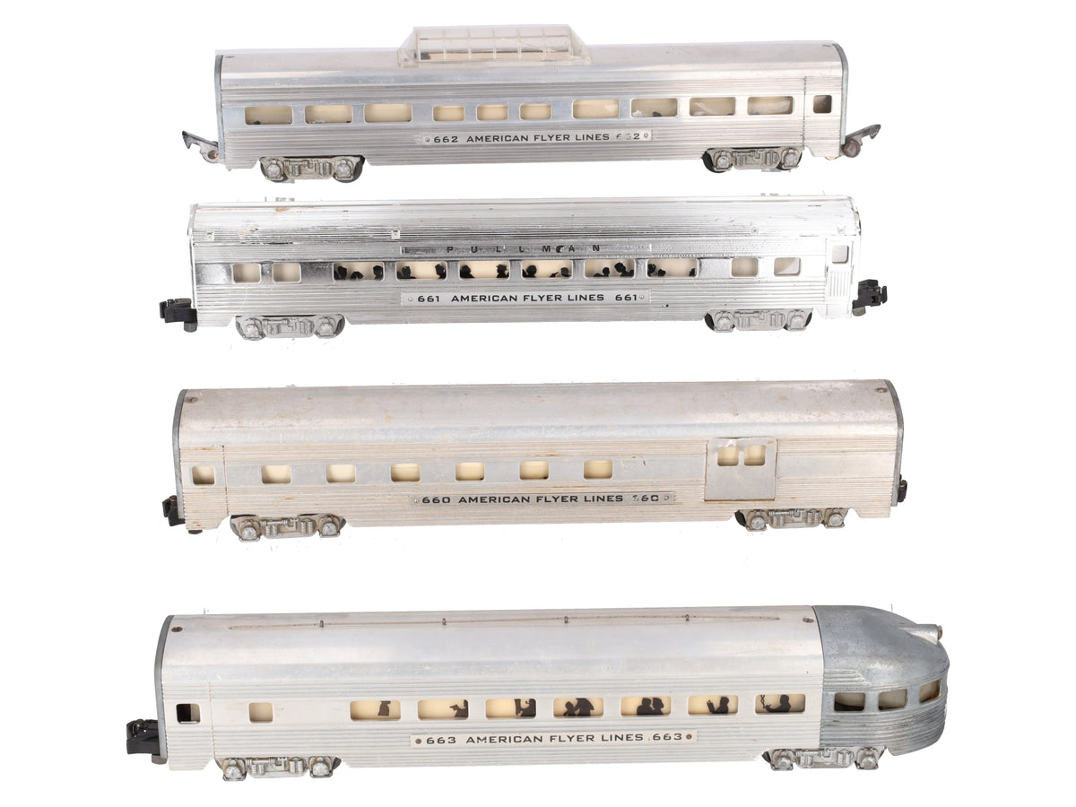 American Flyer S Gauge Vintage AFL Passenger Cars: 660, 661, 662, 663 [4]
