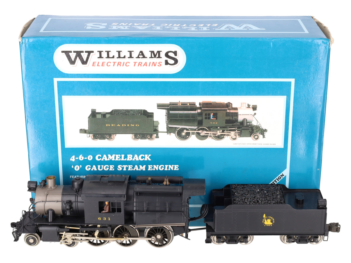 Williams 5015 O Gauge BRASS CNJ Camelback 4-6-0 Steam Locomotive & Tender #631 EX/Box