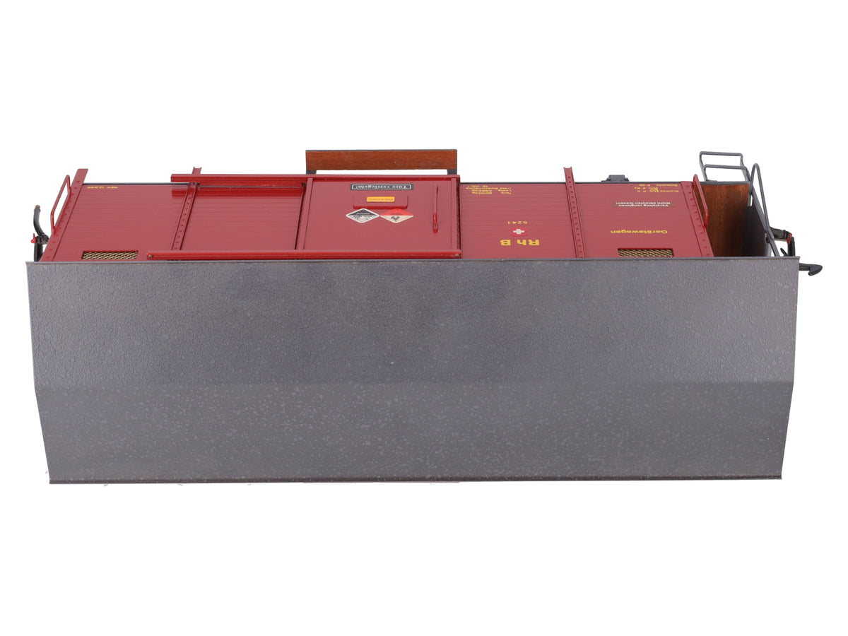 Magnus 57499 G Scale RHB Dark Red Geratewagen (Metal Wheels) EX/Box