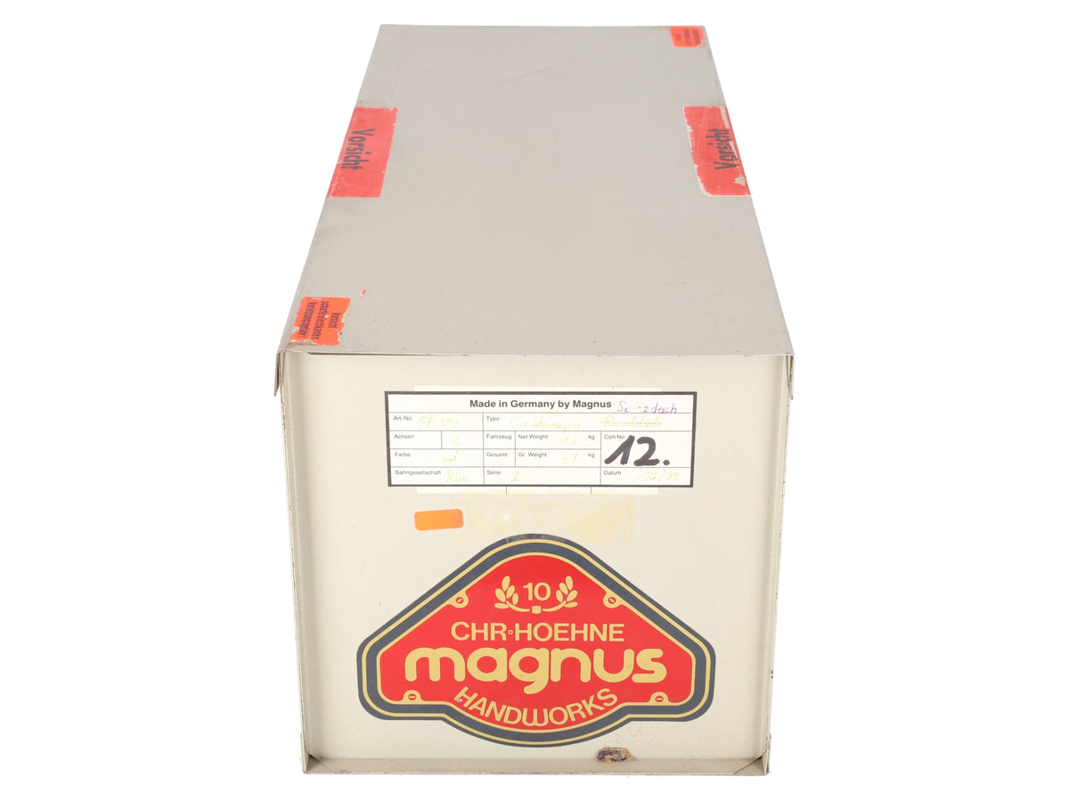 Magnus 57499 G Scale RHB Dark Red Geratewagen (Metal Wheels) EX/Box