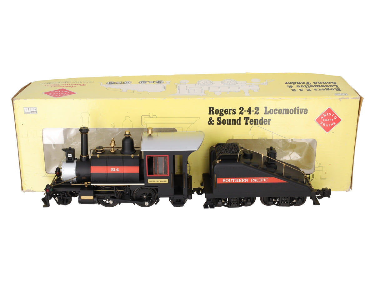 Aristo-Craft 21103 Southern Pacific 2-4-2 Steam Locomotive & Tender #514 EX/Box