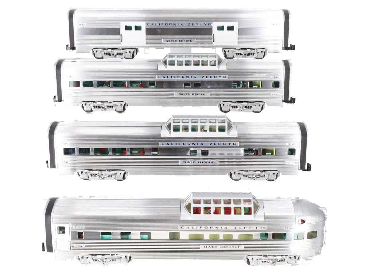 Lionel 6-15311 CB&Q California Zephyr 15" Passenger Cars (Set of 4) LN/Box