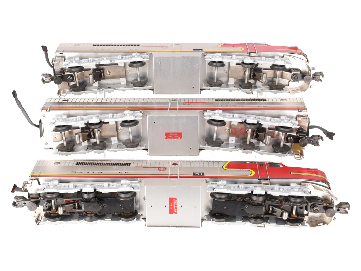 Right-of-Way 5500 O BRASS Santa Fe Alco PA A-B-A Diesel Locomotive Set EX/Box