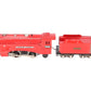 Lionel 264E Vintage O Red LL Commodore Vanderbilt Steam Locomotive & Tender VG