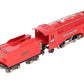 Lionel 264E Vintage O Red LL Commodore Vanderbilt Steam Locomotive & Tender VG
