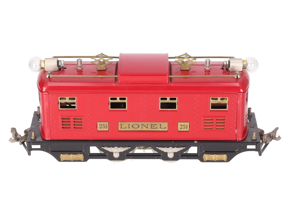 Lionel 251E Vintage O Prewar Tinplate 0-4-0 Electric Locomotive VG