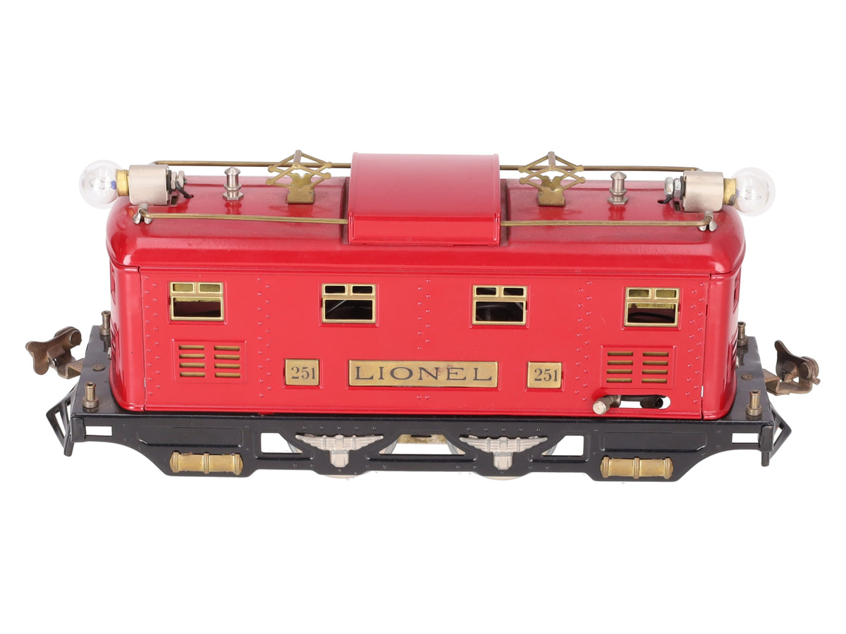 Lionel 251E Vintage O Prewar Tinplate 0-4-0 Electric Locomotive VG