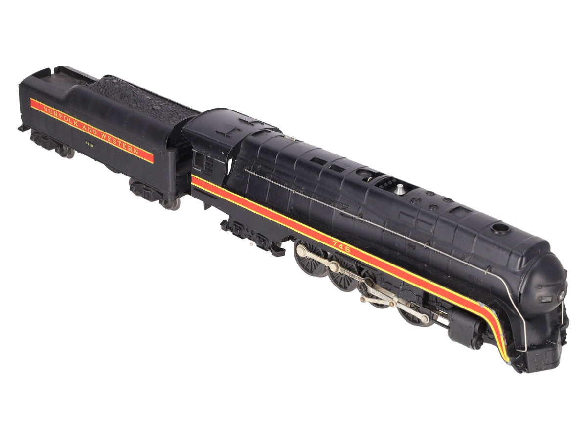 Lionel 746 Vintage O N&W J Class 4-8-4 Steam Locomotive & 746W Tender LN