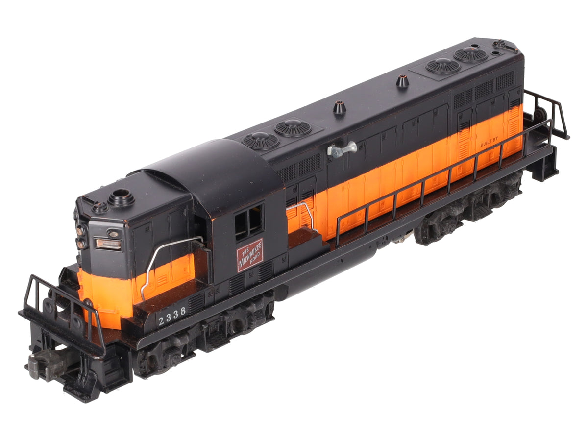 Lionel 2338 Vintage O Gauge Milwaukee Road Powered GP-7 Diesel Locomotive VG/Box