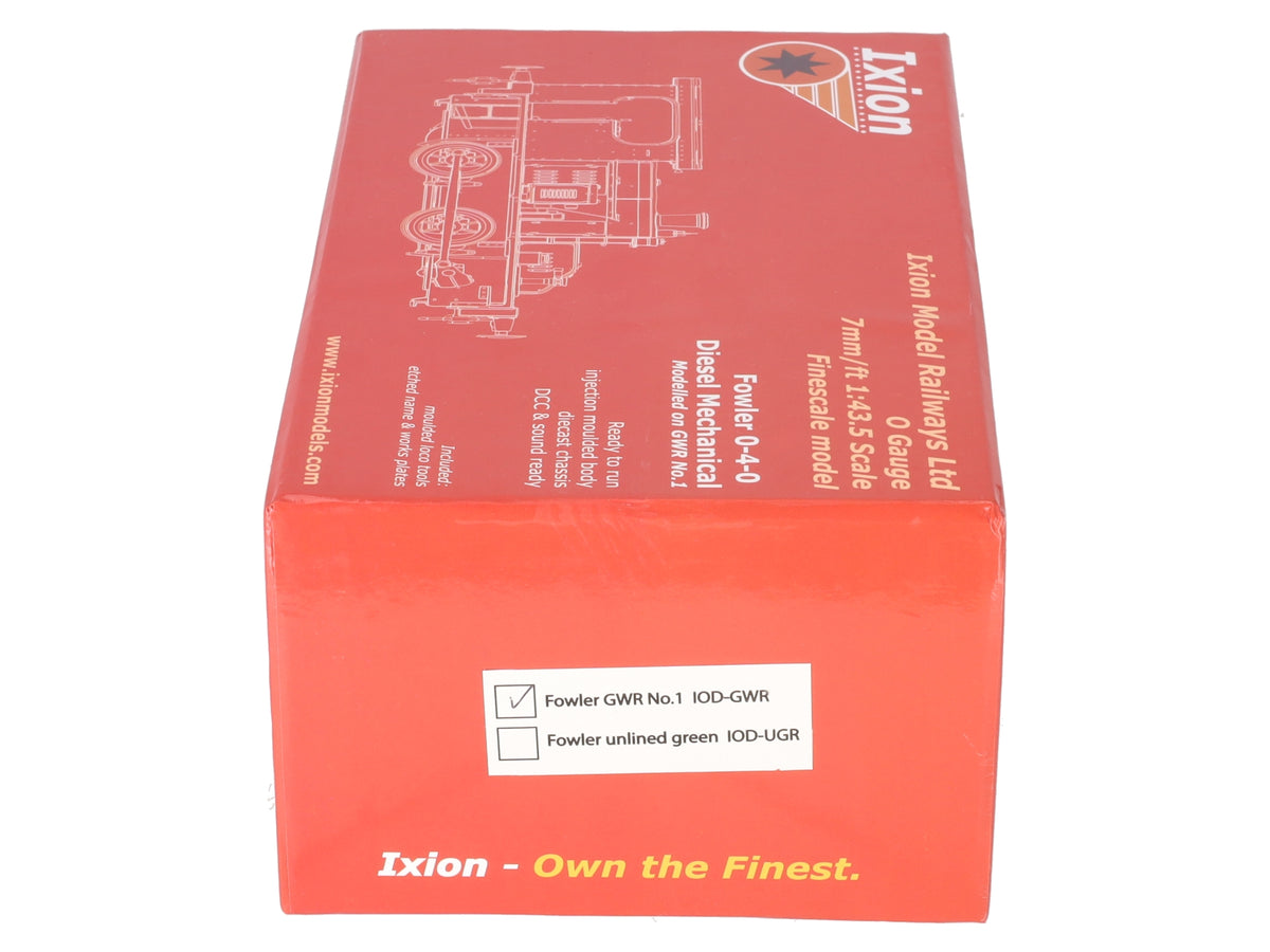 Ixion Models 10D-GWR O Gauge Fowler 0-4-0 Diesel Mechanical Locomotive EX/Box