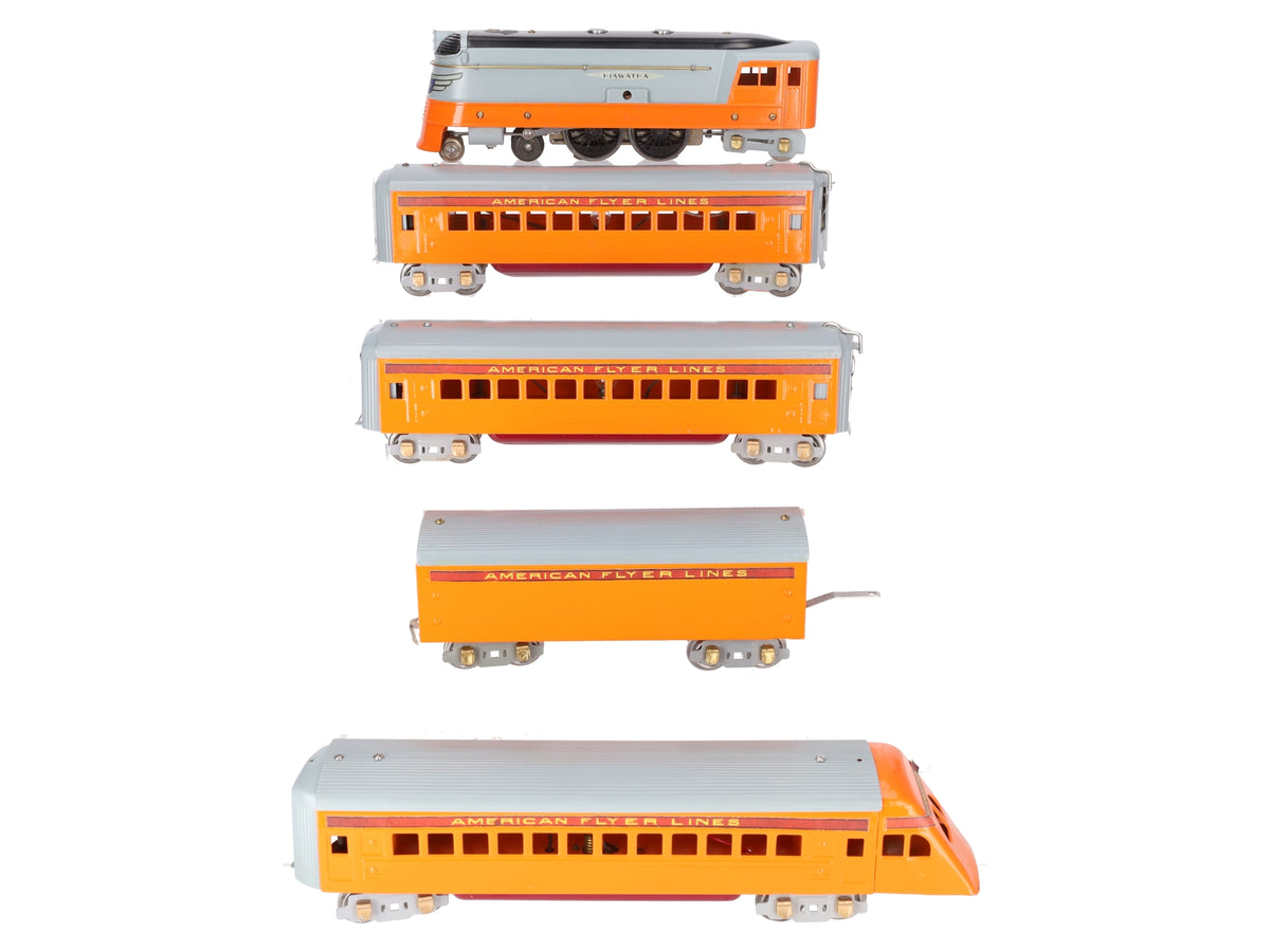 American Flyer 1741RW Vintage O Hiawatha Streamliner Passenger Set