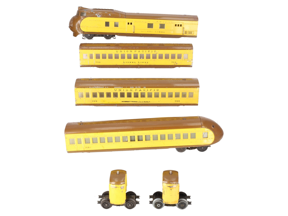 Lionel 752E Vintage O Prewar Union Pacific M10000 Streamliner Set VG
