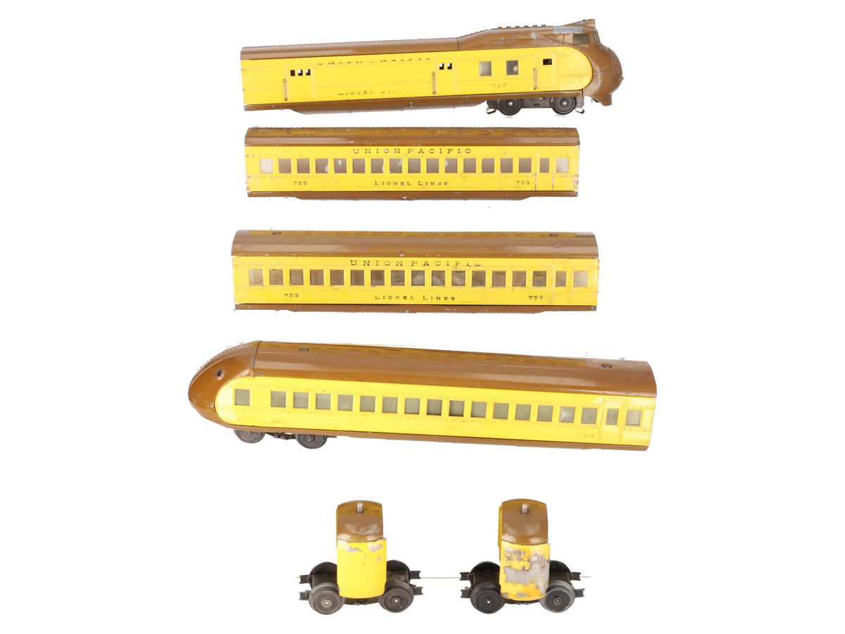 Lionel 752E Vintage O Prewar Union Pacific M10000 Streamliner Set VG
