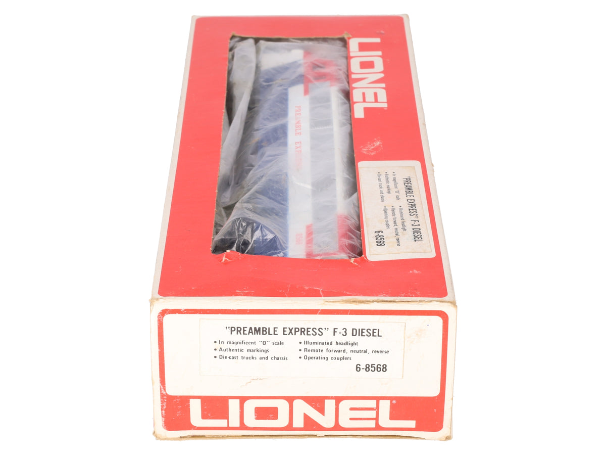 Lionel 6-8568 O Preamble Express F3 A Non-Powered Dummy Diesel Locomotive #8568 EX/Box