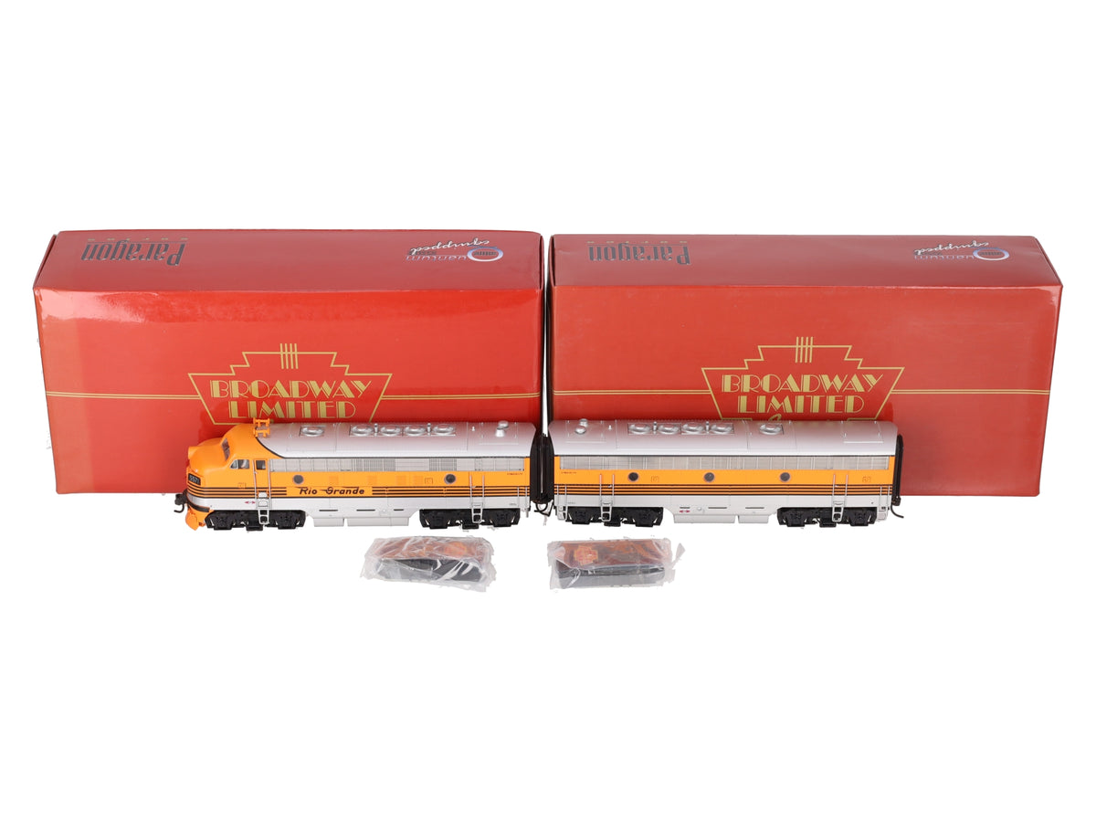 Broadway Limited 408 HO D&RGW EMD F7 Powered AB Diesel Locomotive #5571/#5572 LN/Box