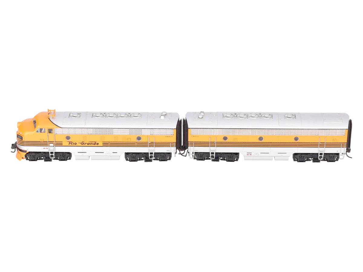 Broadway Limited 408 HO D&RGW EMD F7 Powered AB Diesel Locomotive #5571/#5572 LN/Box