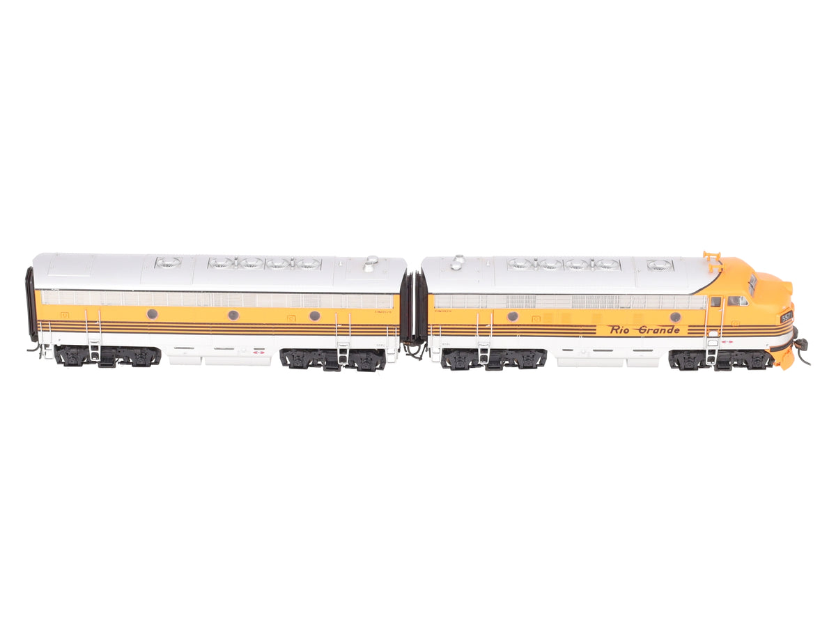 Broadway Limited 408 HO D&RGW EMD F7 Powered AB Diesel Locomotive #5571/#5572 LN/Box