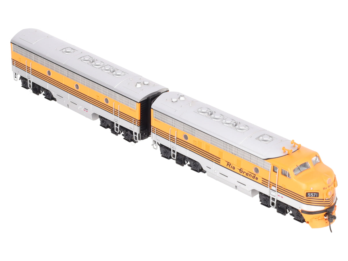 Broadway Limited 408 HO D&RGW EMD F7 Powered AB Diesel Locomotive #5571/#5572 LN/Box