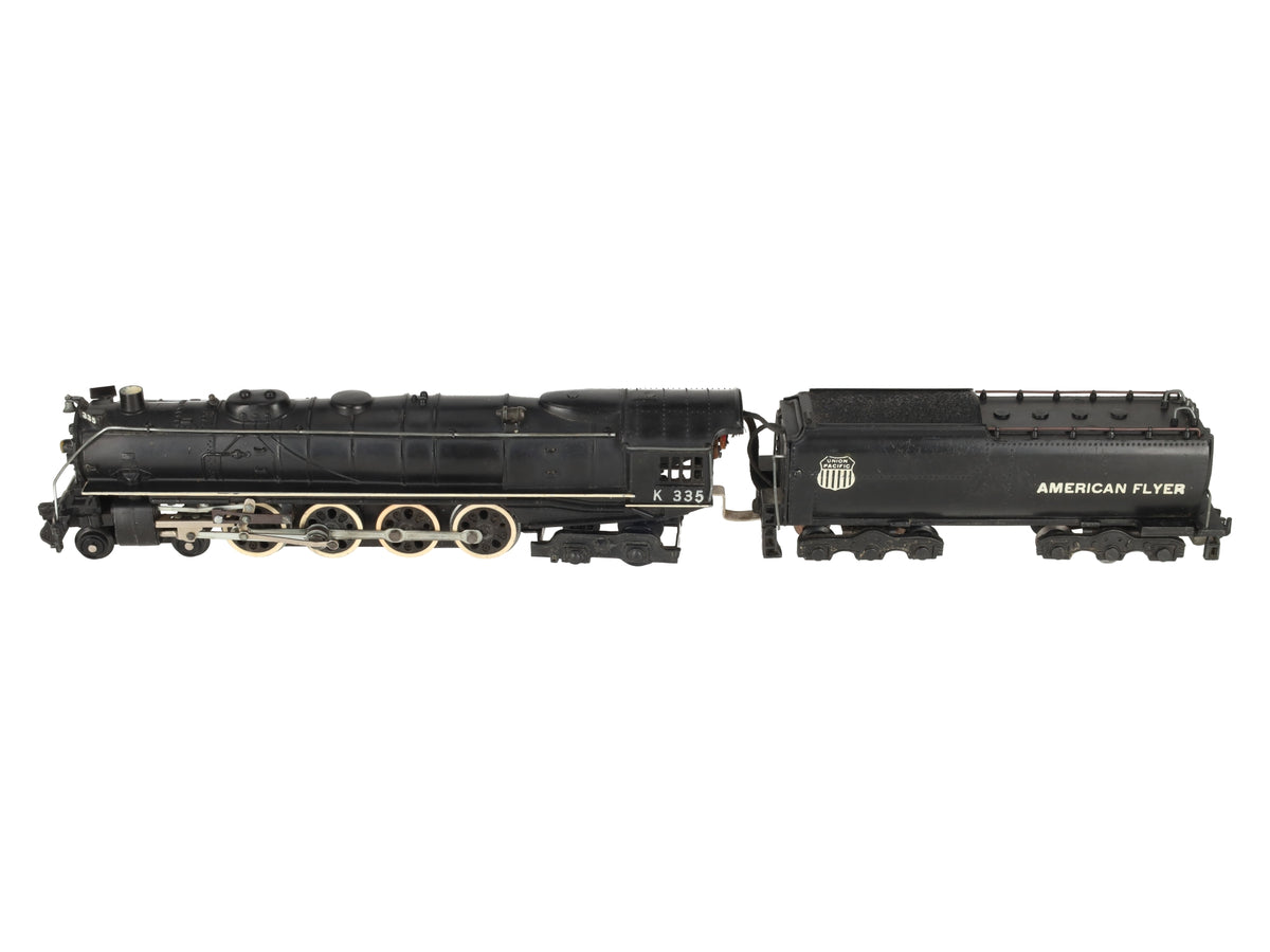 American Flyer K335 Vintage S Union Pacific 4-8-4 Steam Locomotive & Tender VG