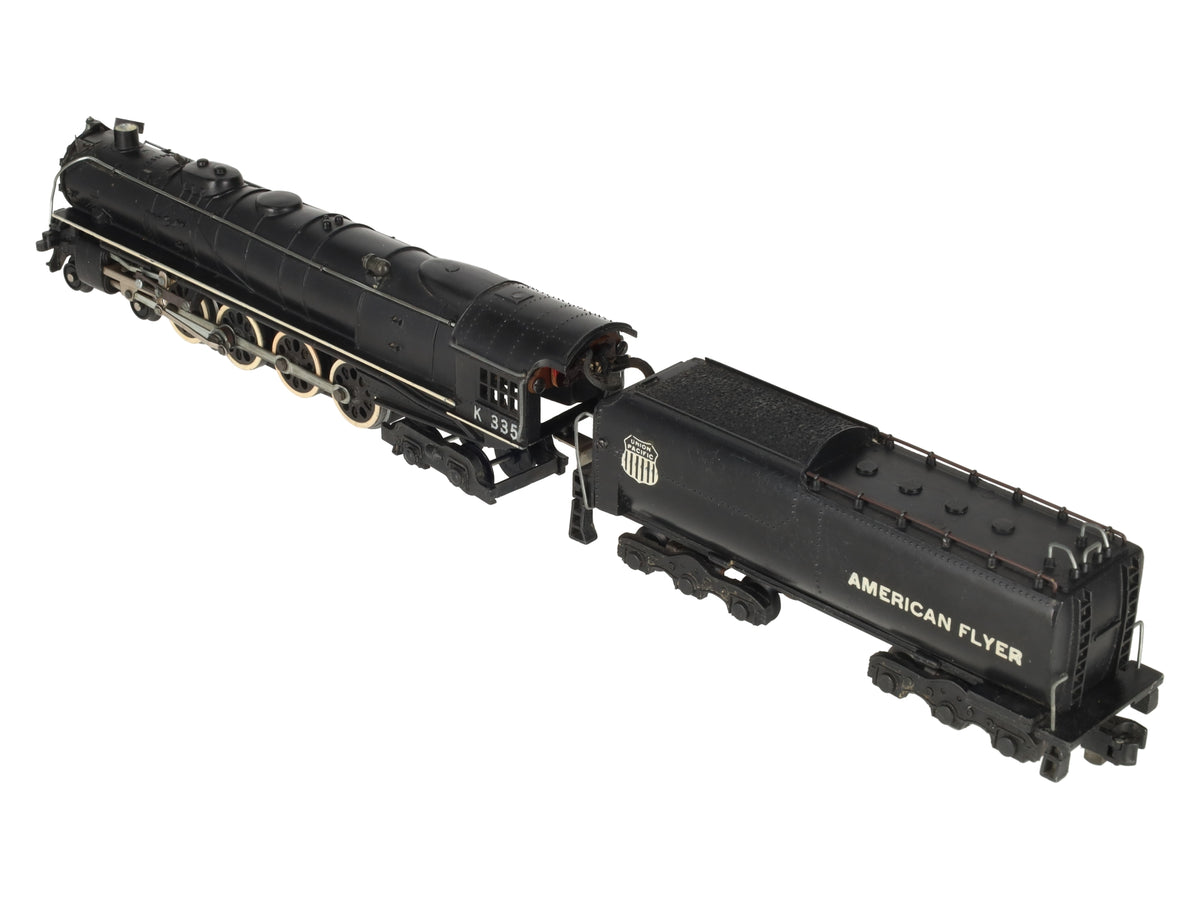 American Flyer K335 Vintage S Union Pacific 4-8-4 Steam Locomotive & Tender VG