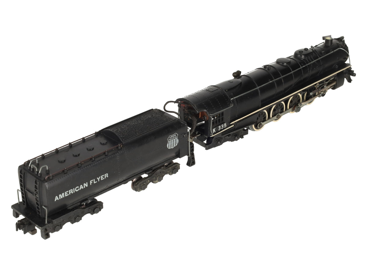American Flyer K335 Vintage S Union Pacific 4-8-4 Steam Locomotive & Tender VG