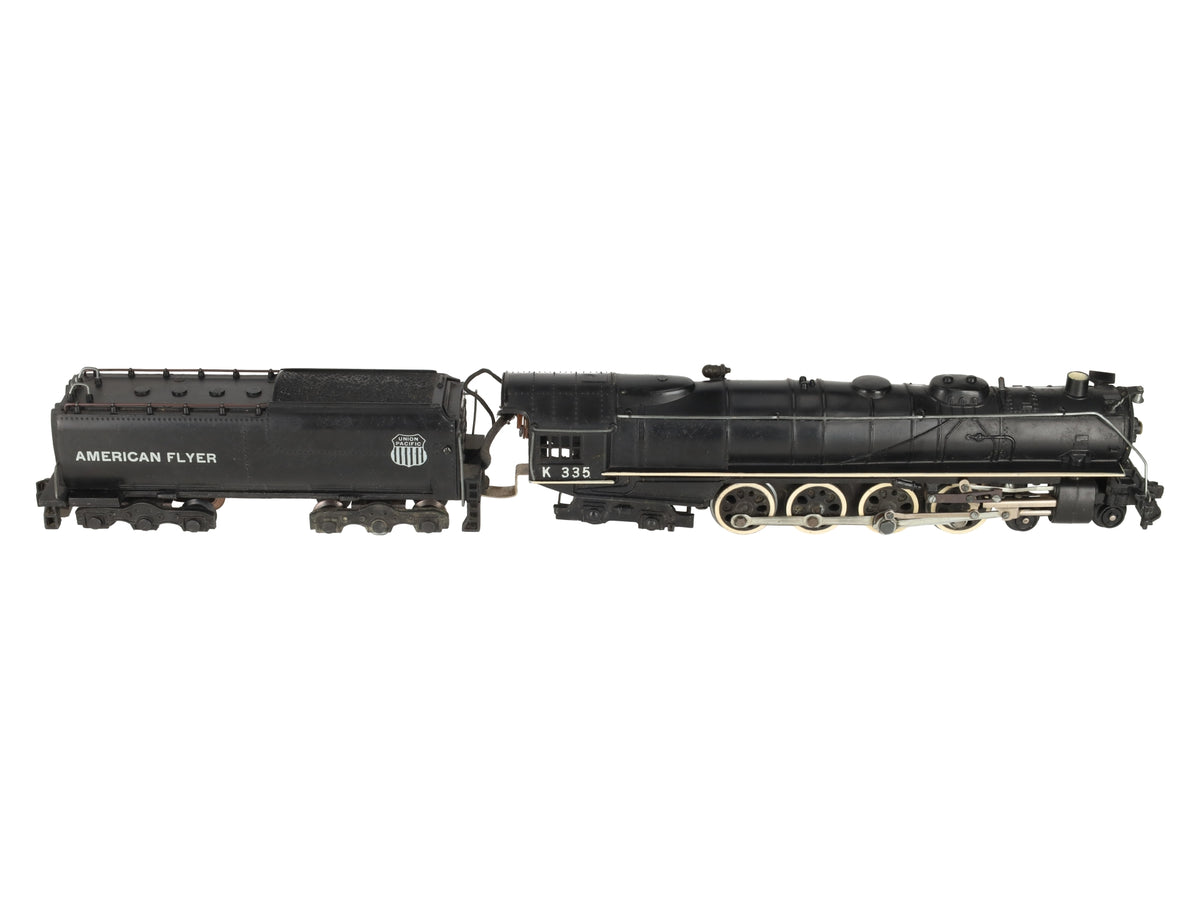 American Flyer K335 Vintage S Union Pacific 4-8-4 Steam Locomotive & Tender VG