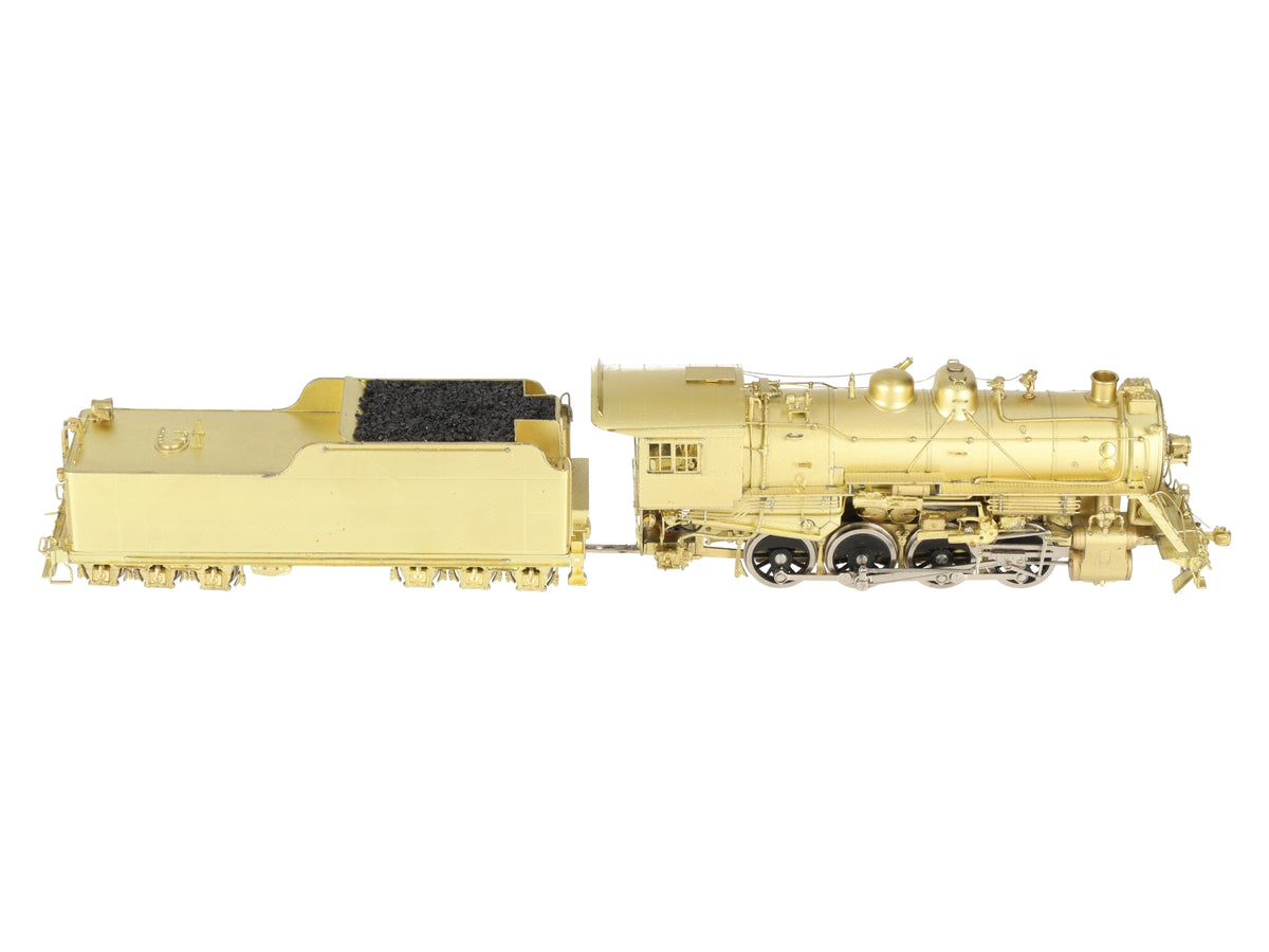 Pacific Fast Mail HO BRASS WM '800' 2-8-0 Steam Locomotive & Tender - Unpainted EX/Box